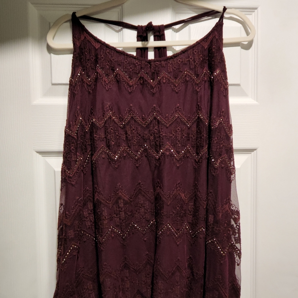 Plum halter top